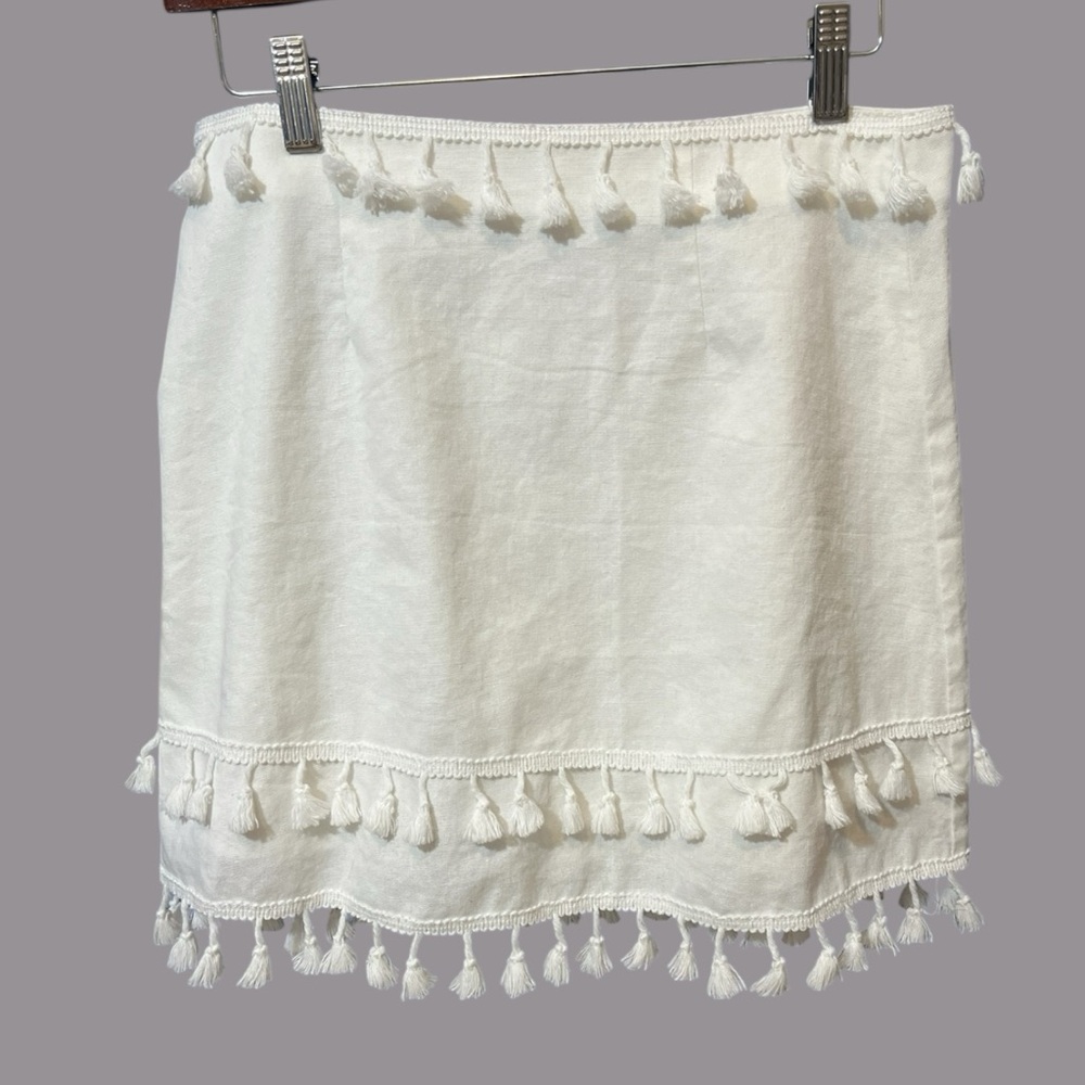 Princess Poly White Tassels Micro Skirt Med
Cotton Linen Zip Lined Boho Cottage